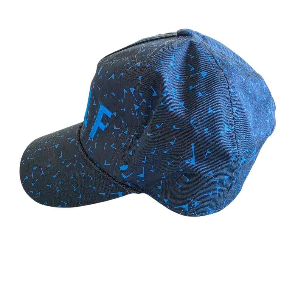 Adidas Golf Mens Navy Blue Flag Print Snapback Hat Rope Cap GOLF Embroidery